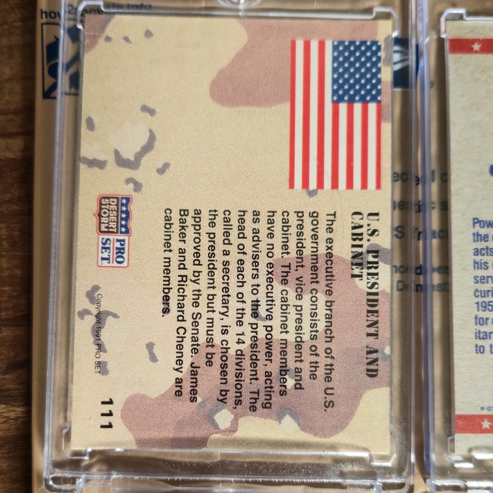7 Topps 1991 Desert Storm War Cards Including Graded Card - Picture 9 of 15
